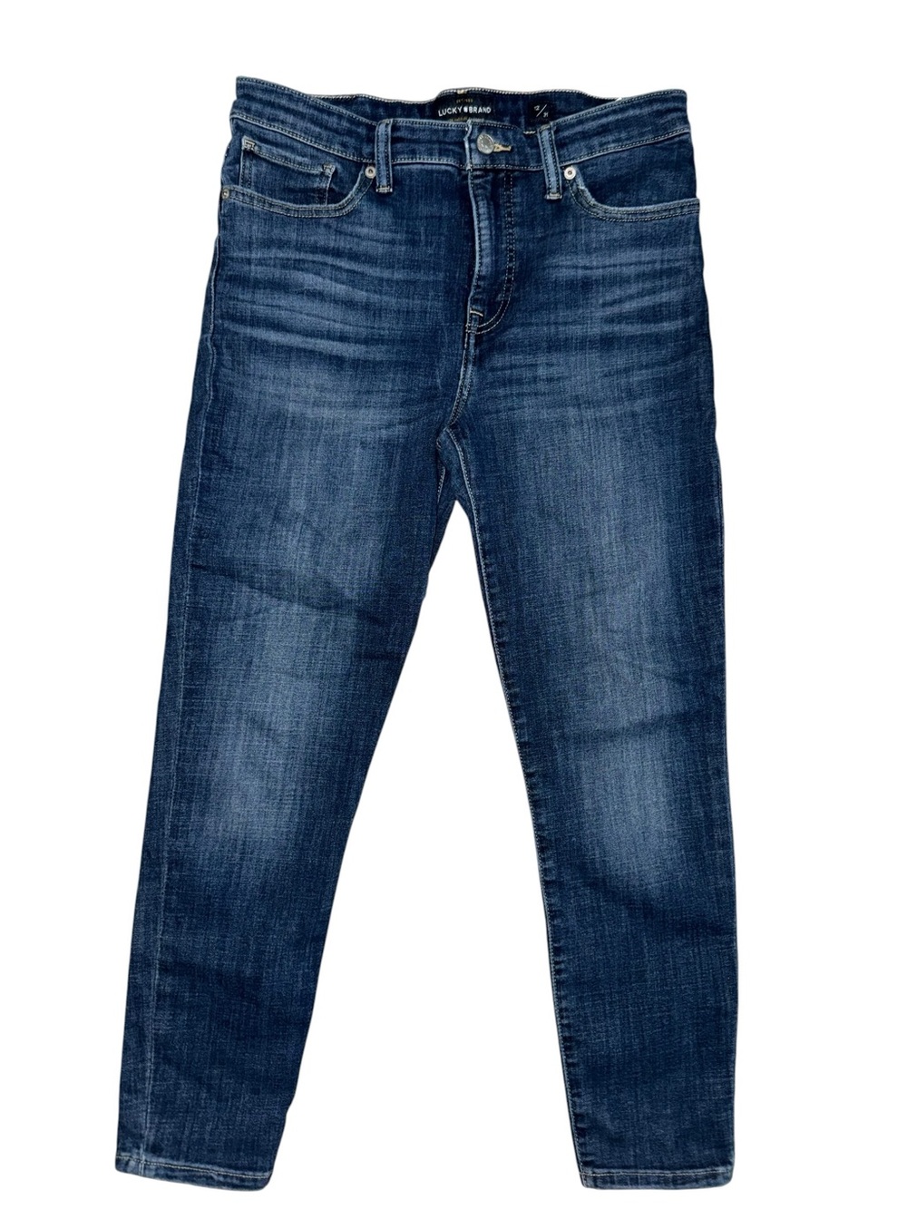 Lucky Brand Ava Crop Jeans Women’s 12 Medium Wash Slim Straight Ankle Denim